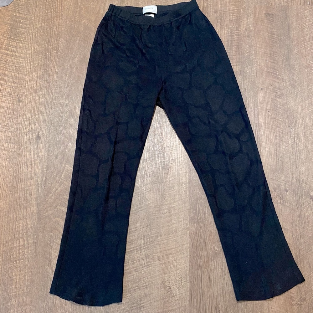 Stizzoli black giraffe print pant